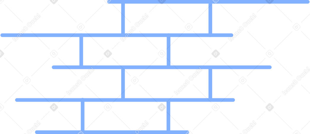 blue brick wall Illustration in PNG, SVG