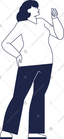 女人拿着东西 PNG, SVG