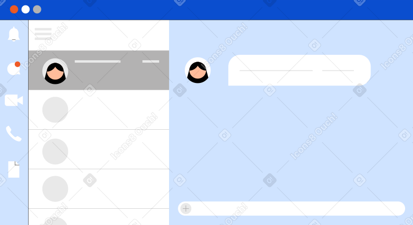 pc chat app design PNG, SVG