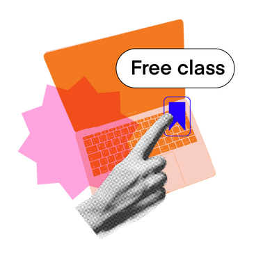 Attend a free online class PNG, SVG