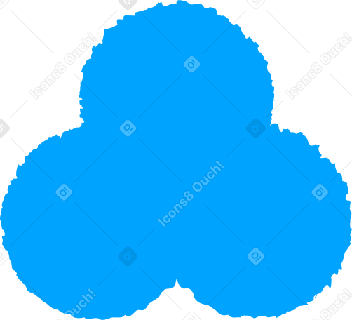trefoil sky blue Illustration in PNG, SVG