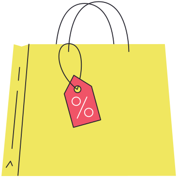 Bag with discounts paper PNG, SVG