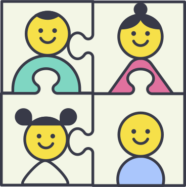 Puzzles with people в PNG, SVG