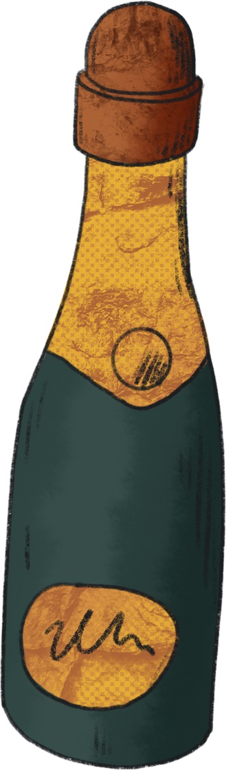 Bottle of champagne PNG、SVG