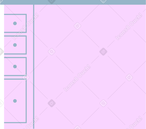 pink table Illustration in PNG, SVG