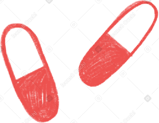two red capsules with medicine Illustration in PNG, SVG