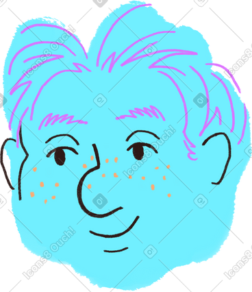 Man with freckles PNG, SVG