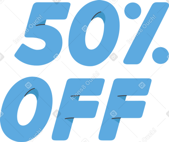 fifty percent off Illustration in PNG, SVG