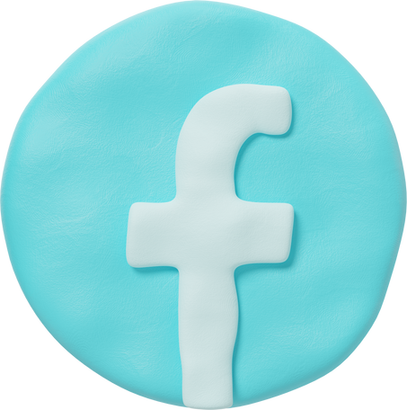3D Круглый синий логотип facebook в PNG, SVG