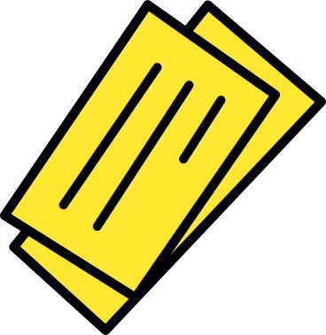 두 개의 노란색 티켓 PNG, SVG