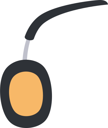 黄色のヘッドフォン PNG、SVG