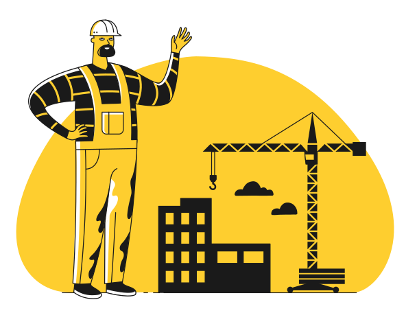 Construction Illustration in PNG, SVG