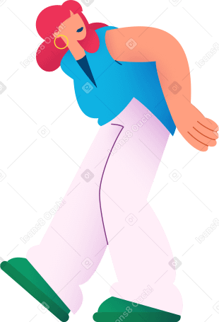 woman holding something on her back PNG, SVG