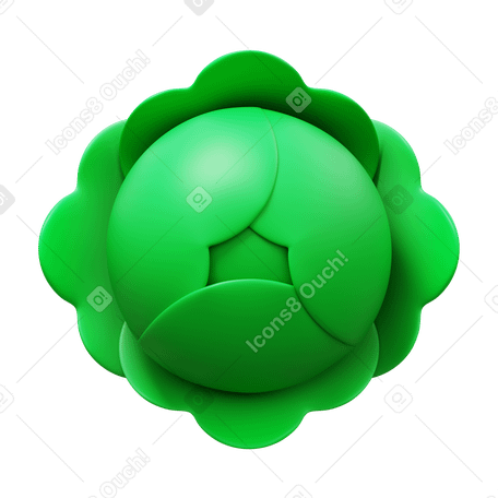 3D cabbage PNG, SVG