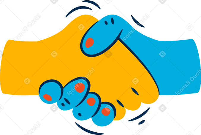 handshake Illustration in PNG, SVG