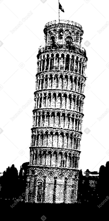 leaning tower of pisa PNG, SVG
