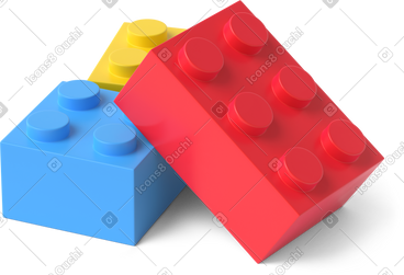 Three lego bricks PNG, SVG