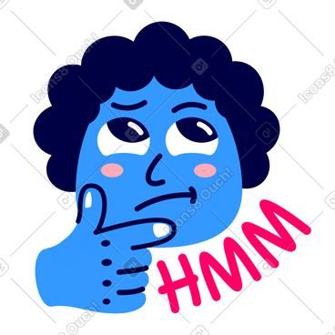 Lettering sticker hmm动态插图，格式有GIF、Lottie (JSON)、AE