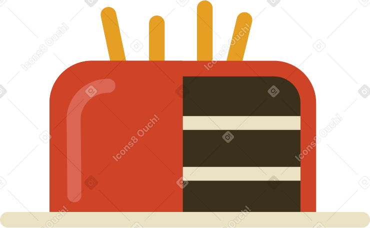 birthday cake with candles Illustration in PNG, SVG