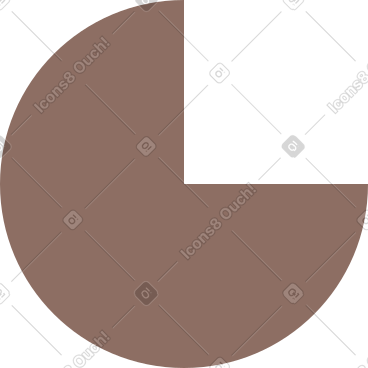 Pie chart brown PNG, SVG