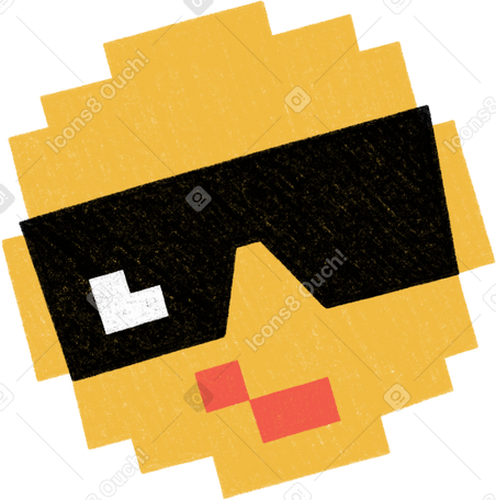 smiley in sunglasses PNG, SVG