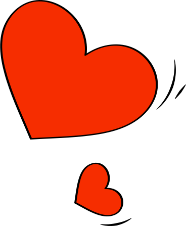 Красные сердца в PNG, SVG