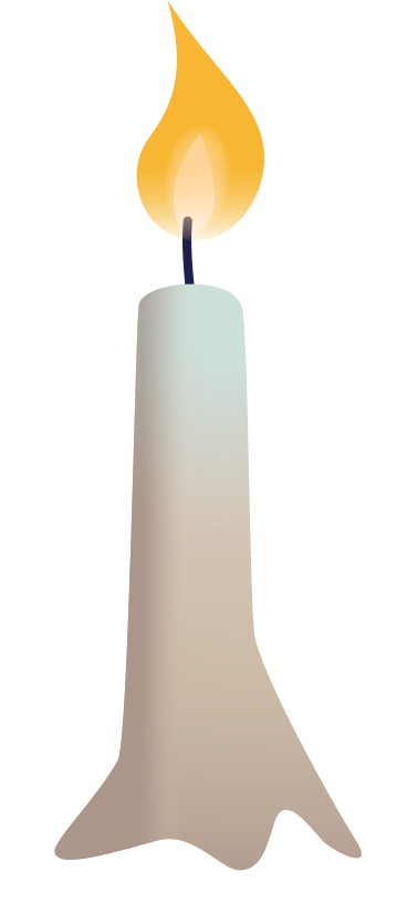 burning candle PNG, SVG