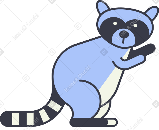 racoon Illustration in PNG, SVG