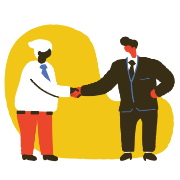 Male business partners shaking hands PNG, SVG