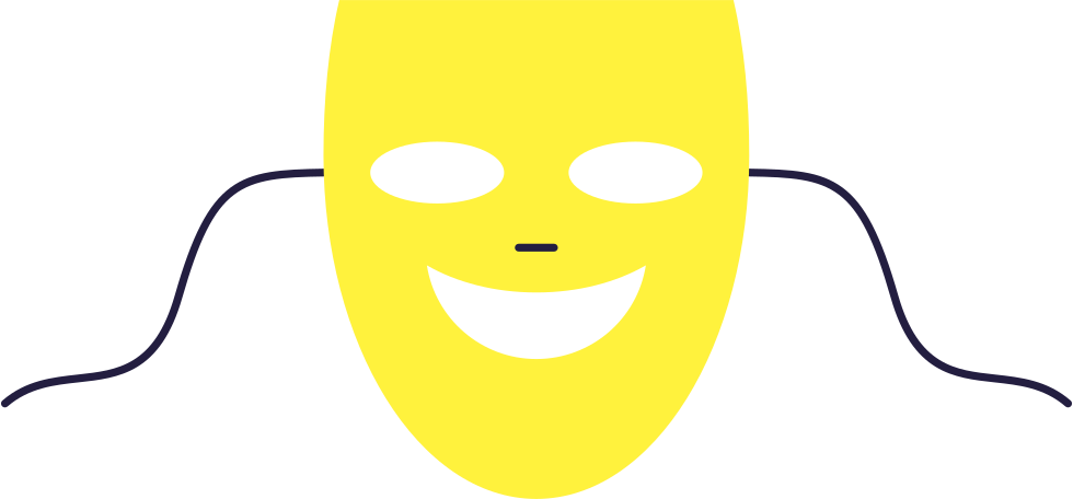 theatrical mask Illustration in PNG, SVG