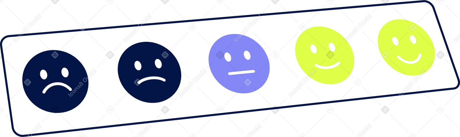 marco con emoticonos emocionales PNG, SVG