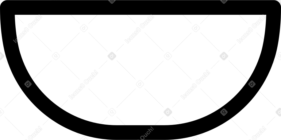 semicircular plate Illustration in PNG, SVG