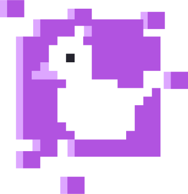 pixel duck painting PNG, SVG