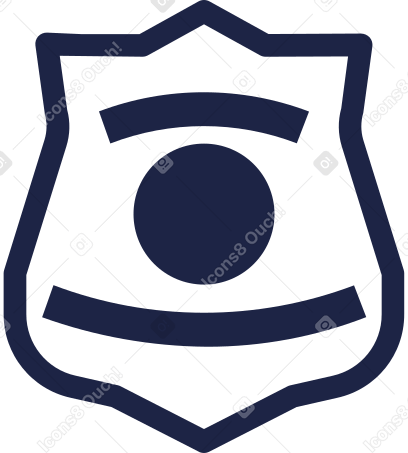 police badge Illustration in PNG, SVG