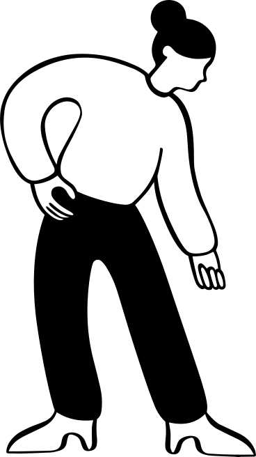 Woman bent over PNG, SVG