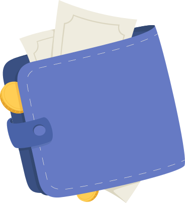 wallet with money PNG, SVG