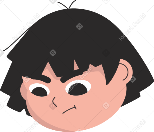 angry head Illustration in PNG, SVG