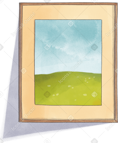 landscape painting Illustration in PNG, SVG