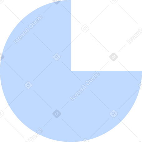 blue chart shape Illustration in PNG, SVG