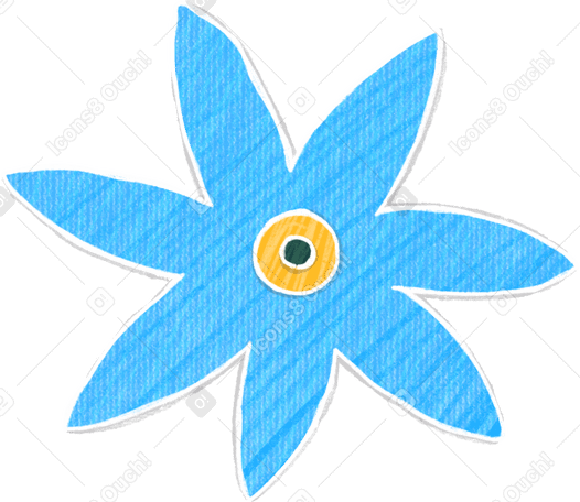 blue flower Illustration in PNG, SVG