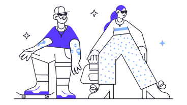 Man and woman wearing fashionable clothes PNG, SVG