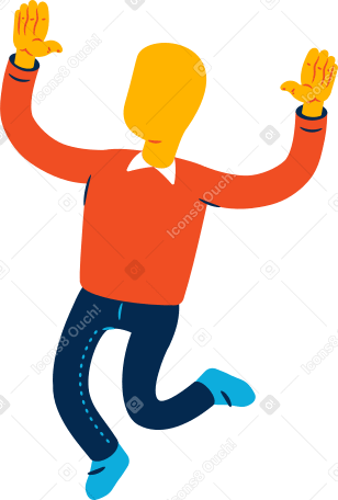 man jumping Illustration in PNG, SVG