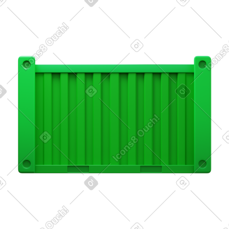 3D shipping container PNG, SVG