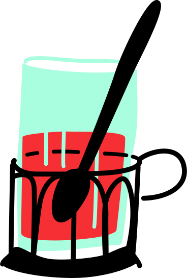 Glass with a cup holder PNG, SVG
