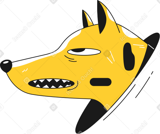 wolf head Illustration in PNG, SVG