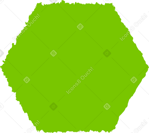 hexagon green PNG, SVG
