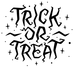レタリングをトリックオアトリート のイラスト Png Svg Gif