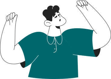 Ein halber mann mit erhobenen händen PNG, SVG
