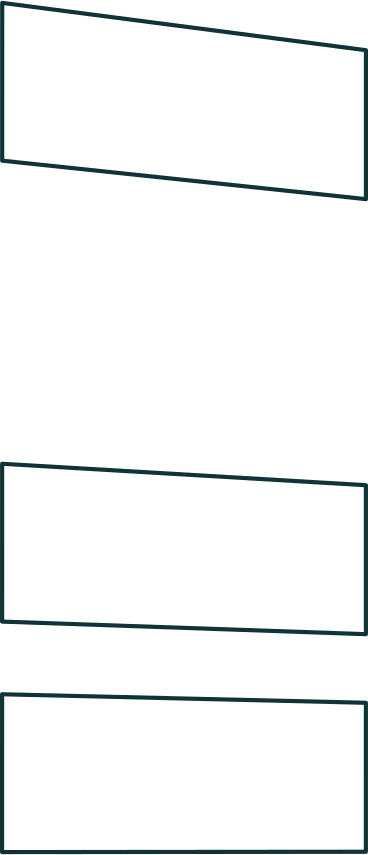 three white rectangles in perspective PNG, SVG