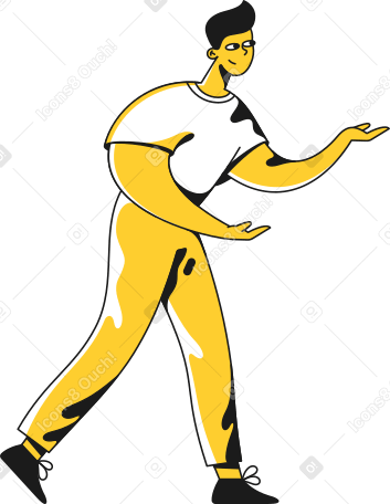 man holding Illustration in PNG, SVG